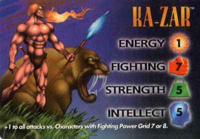 Ka-Zar 4-Grid Character Card